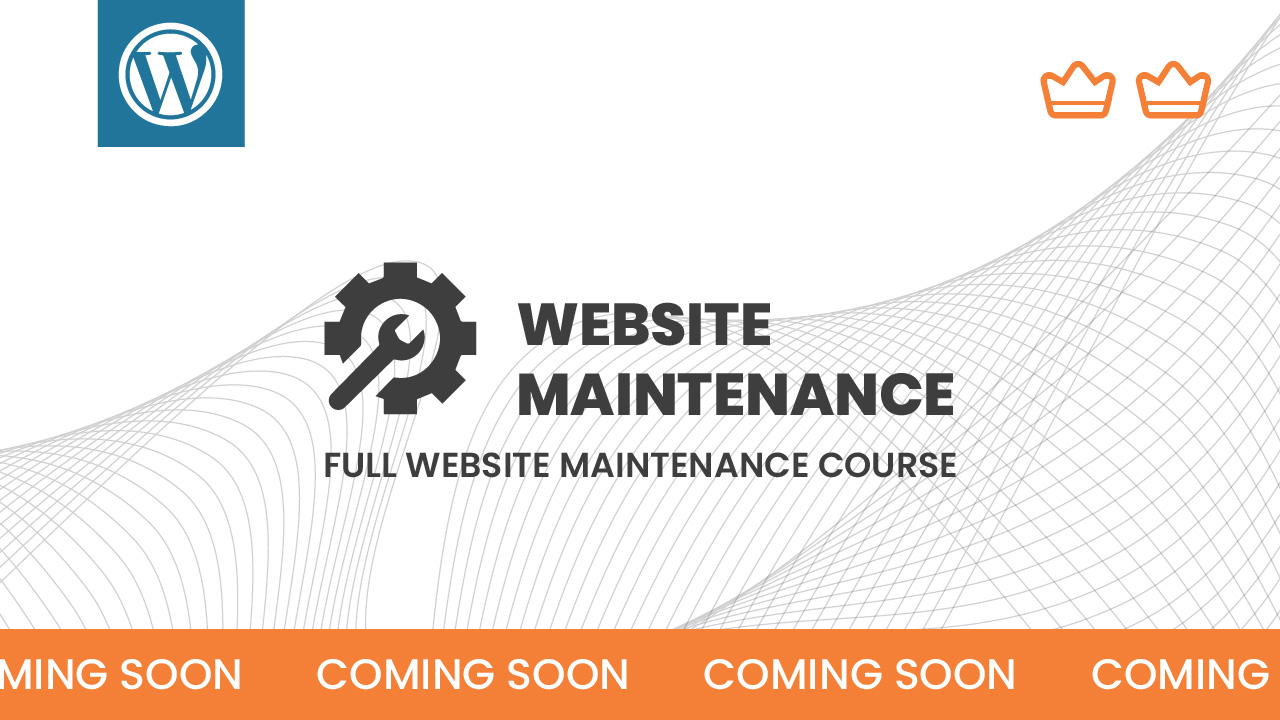 WordPress Maintenance Course